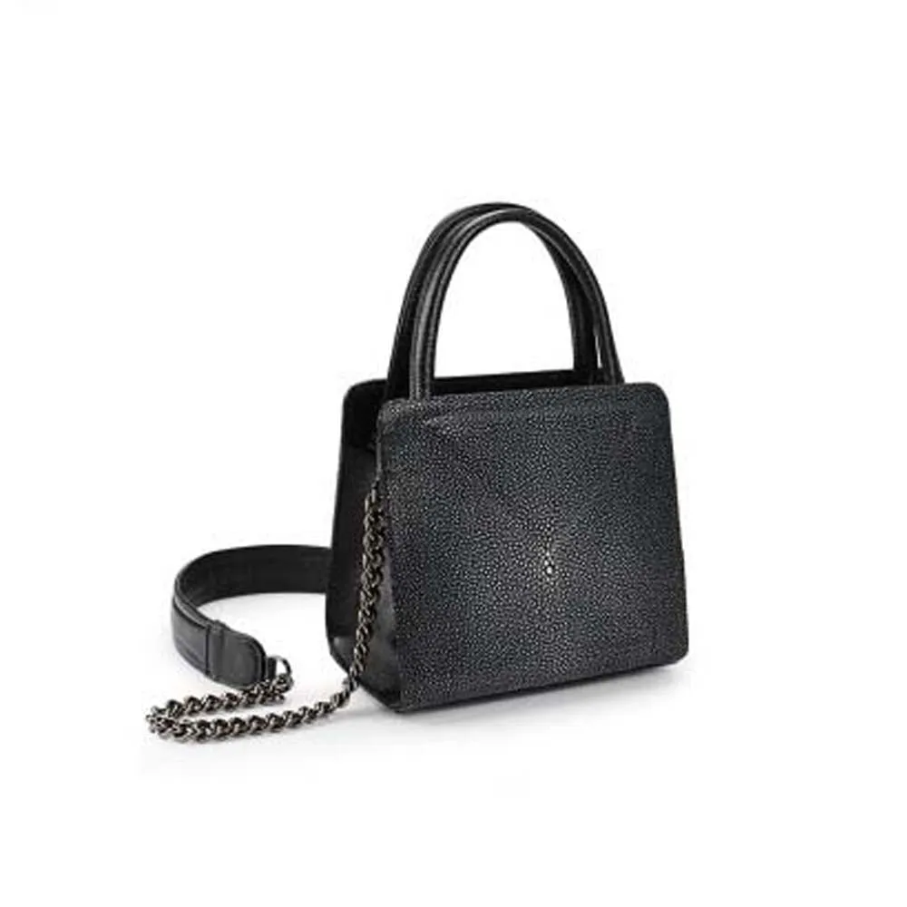 Stingray Leather Chain Shoulder Bag