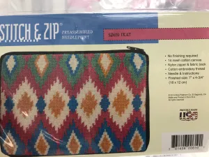 Stitch & Zip: Ikat Cosmetic Purse