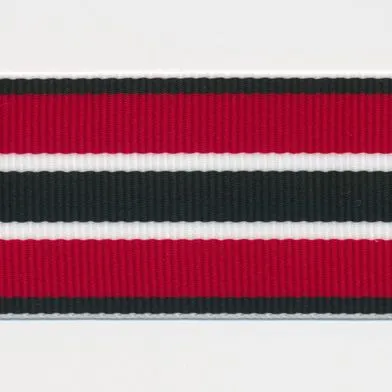 Stripe Grosgrain Ribbon #1 Black & Red & White