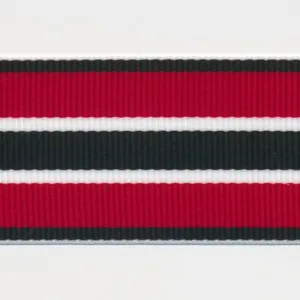 Stripe Grosgrain Ribbon #1 Black & Red & White