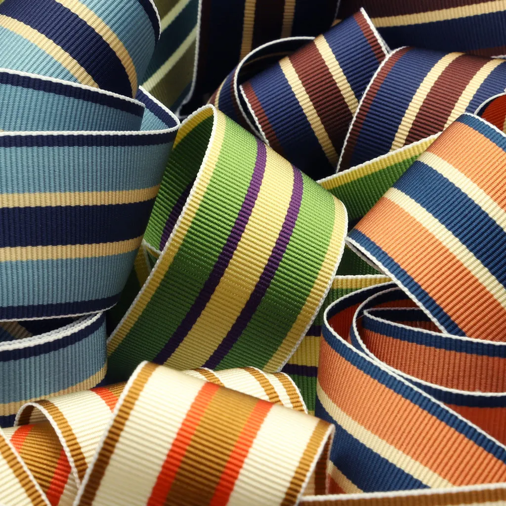 Stripe Grosgrain Ribbon #1 Black & Red & White