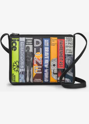 Succubus Bags Books Sci-Fi Bookworm Leather Shoulderbag Black