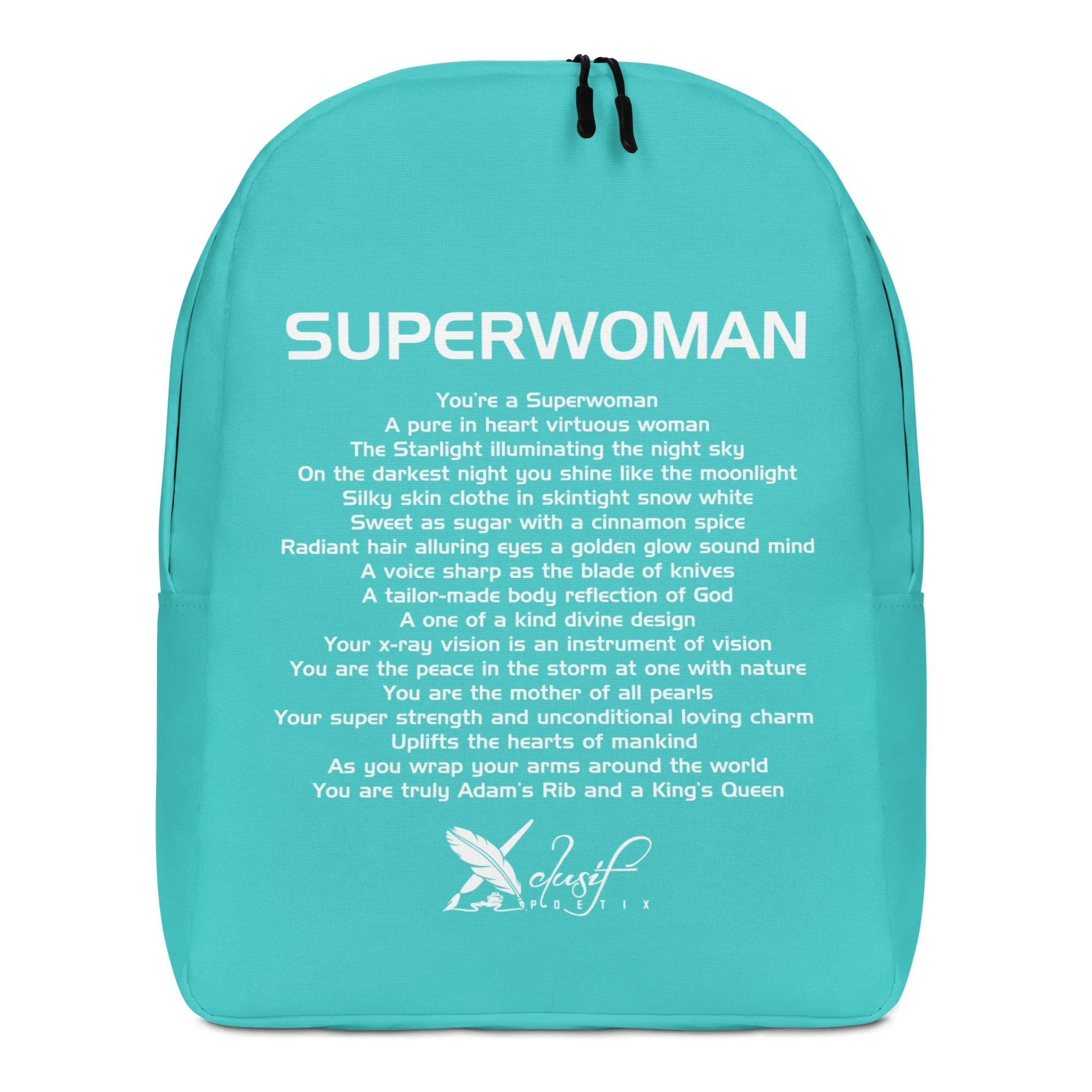 SUPERWOMAN BY XCLUSIF POETIX TURQUOISE Minimalist Backpack