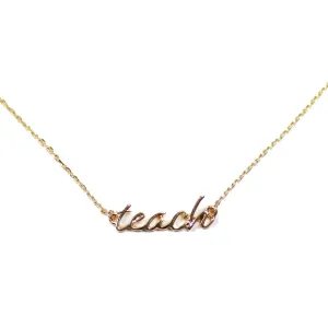 Teach Gold Necklace 16"