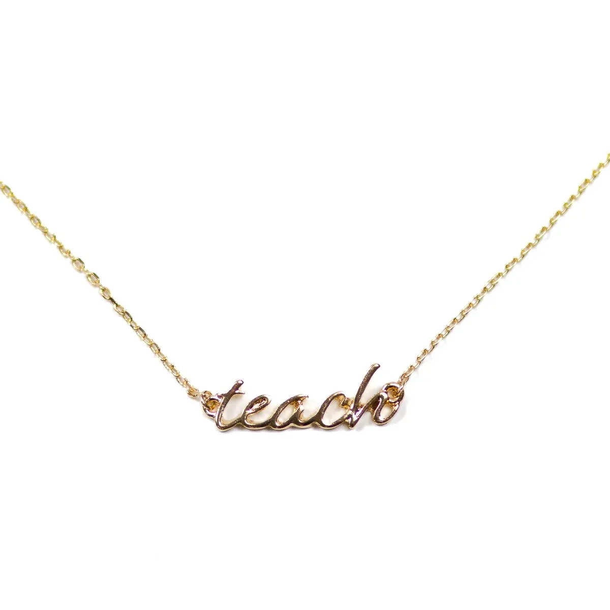 Teach Gold Necklace 16"