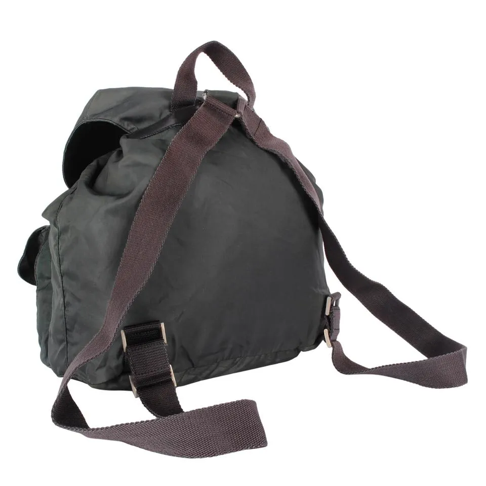Tessuto Green Nylon Drawstring Backpack MM