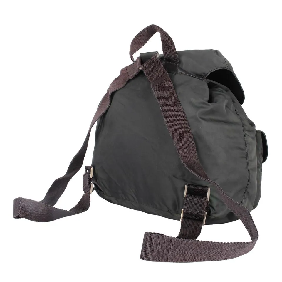 Tessuto Green Nylon Drawstring Backpack MM