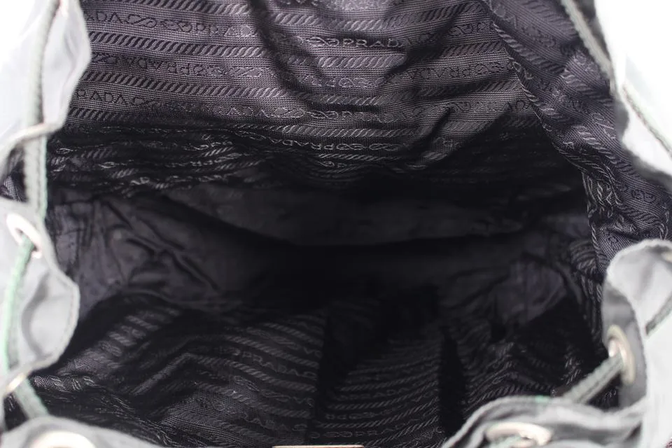 Tessuto Green Nylon Drawstring Backpack MM