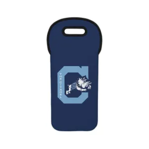 The Citadel, Vintage Jumping Bulldog, Wine Bottle Tote Bag