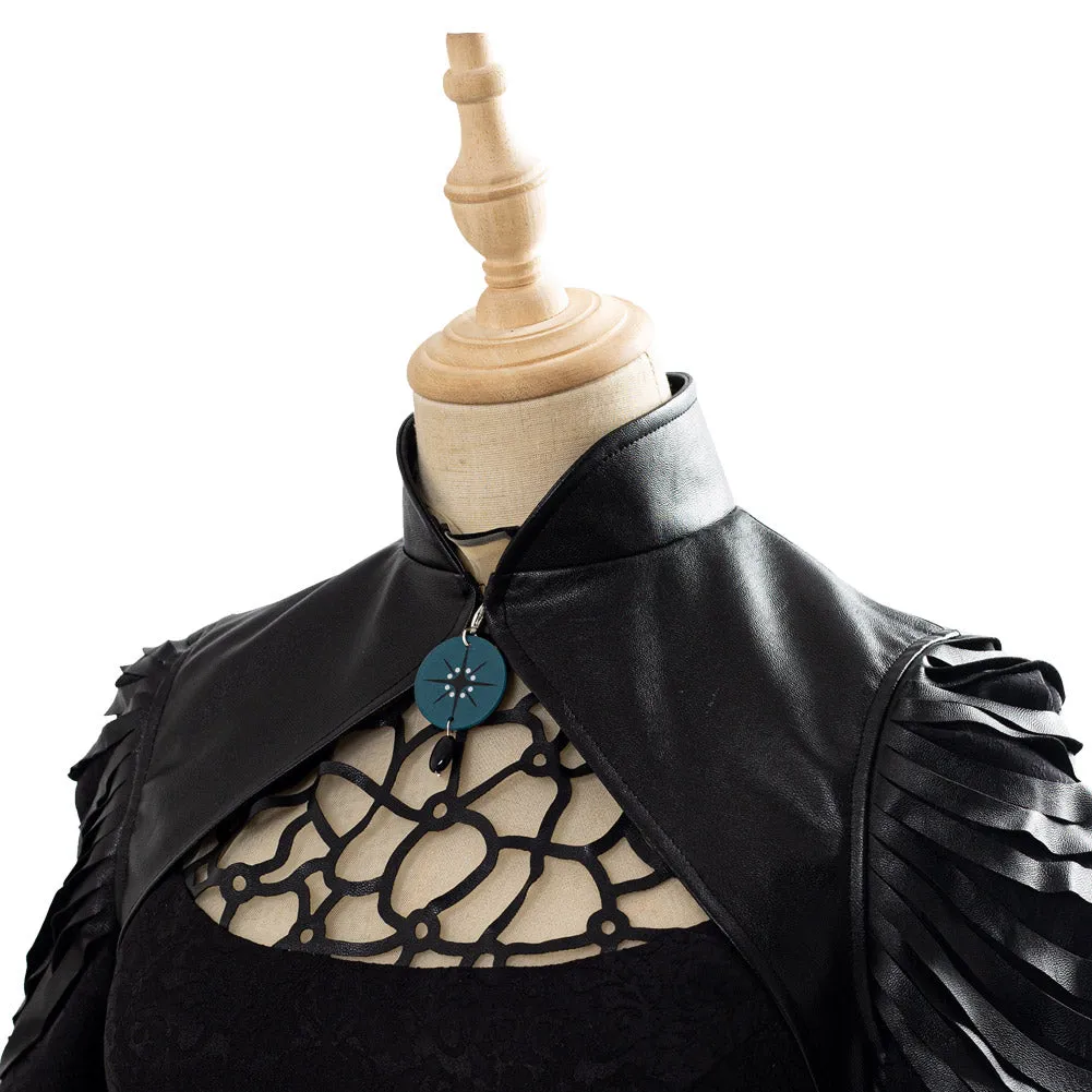 The Witcher Yennefer Cosplay Costume Black Party Long Dress Halloween Carnival Suit