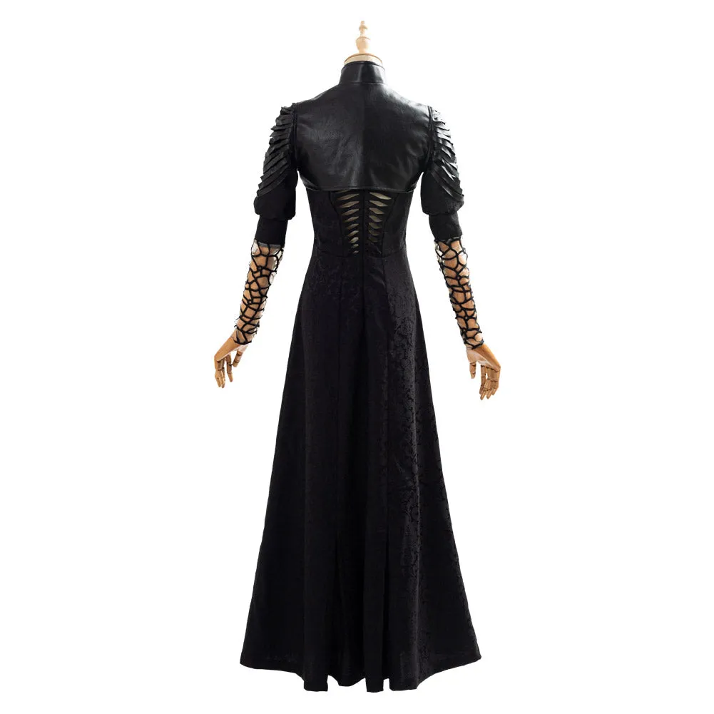 The Witcher Yennefer Cosplay Costume Black Party Long Dress Halloween Carnival Suit