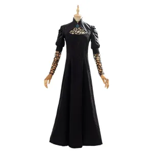 The Witcher Yennefer Cosplay Costume Black Party Long Dress Halloween Carnival Suit