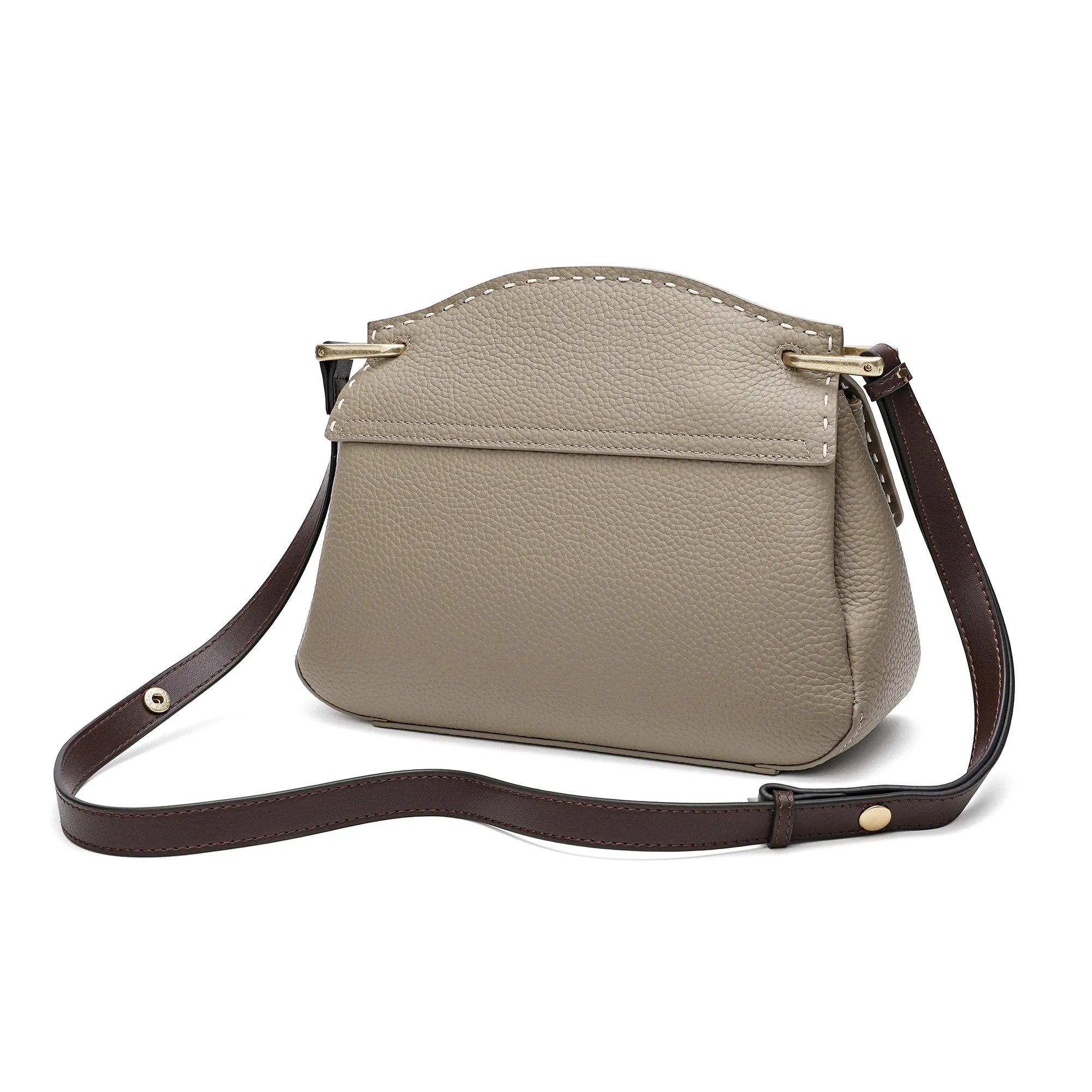 Tiffany & Fred Full-Grain Leather Messenger/Shoulder Bag