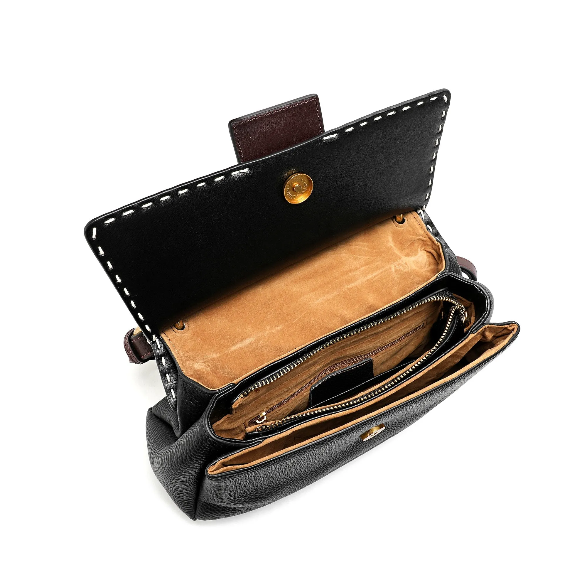 Tiffany & Fred Full-Grain Leather Messenger/Shoulder Bag