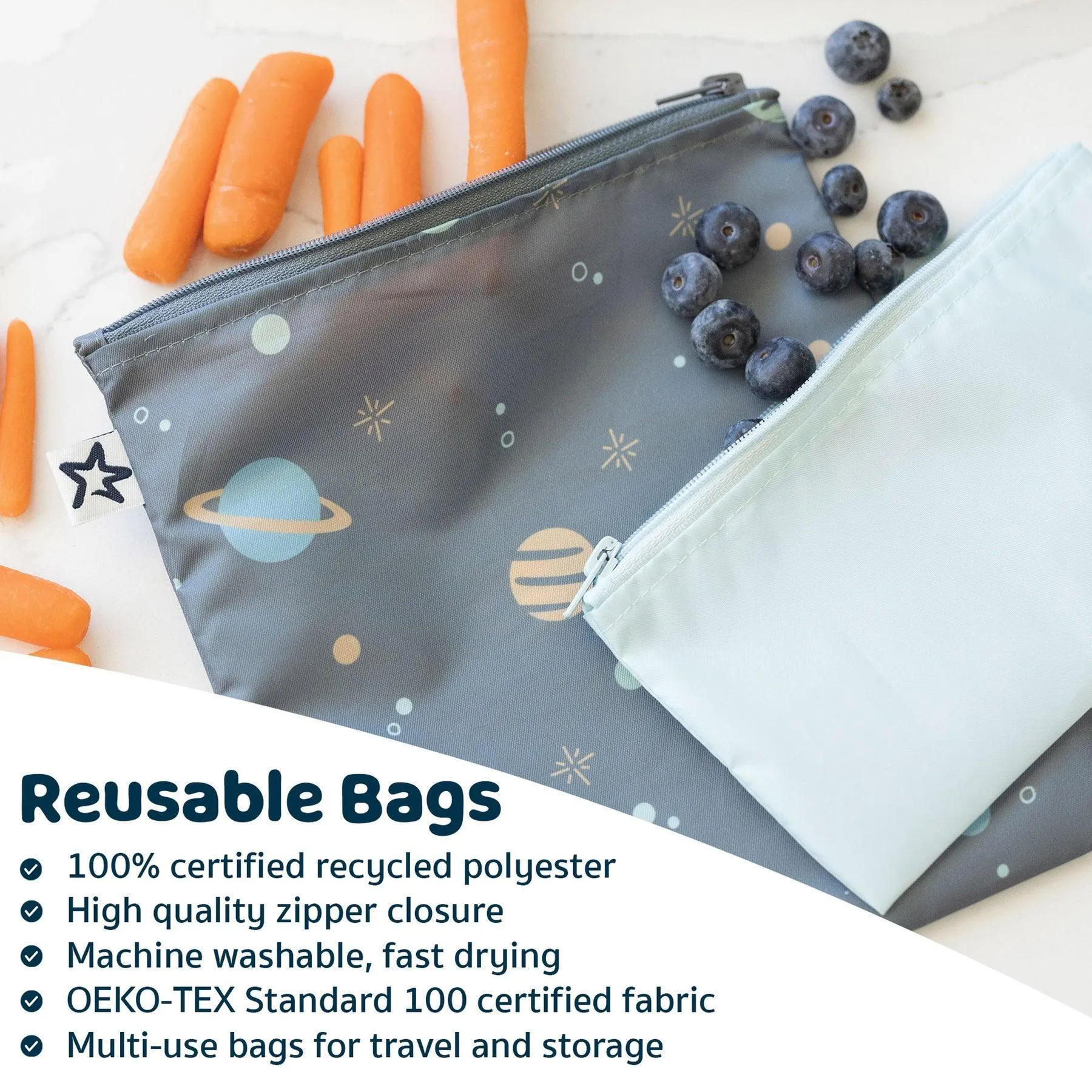 Tiny Twinkle Reusable Snack Bags 5 Pack