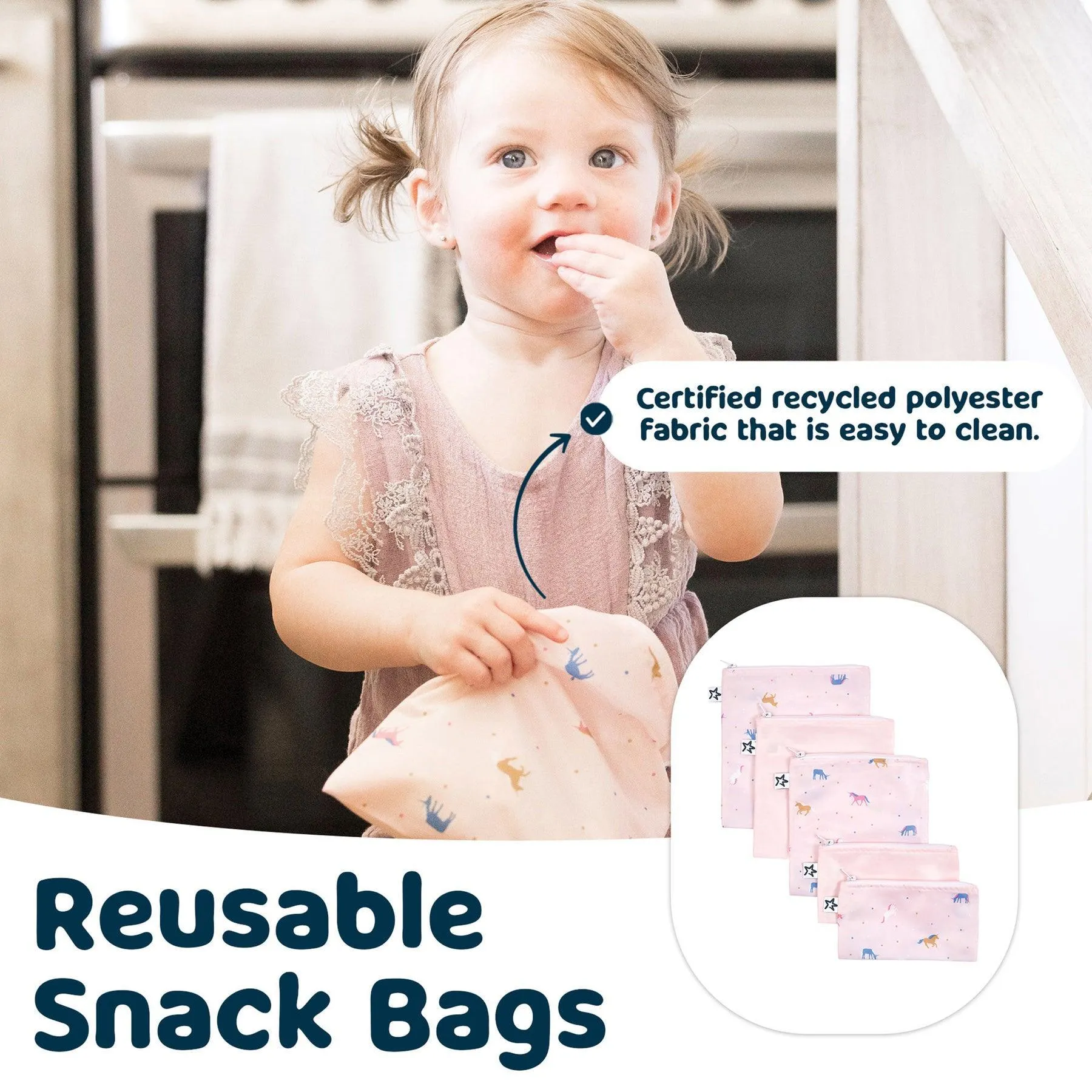 Tiny Twinkle Reusable Snack Bags 5 Pack