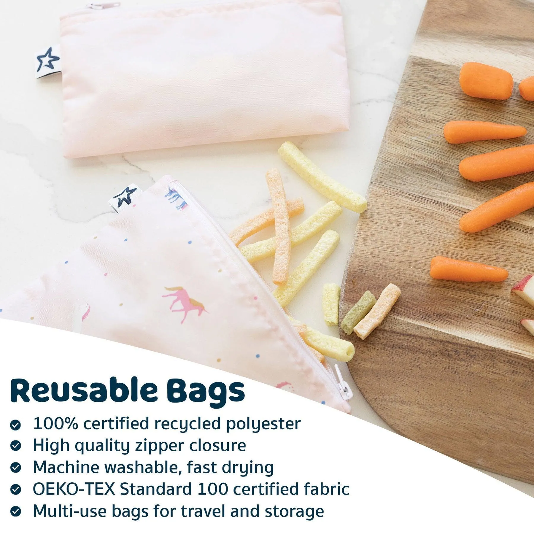 Tiny Twinkle Reusable Snack Bags 5 Pack