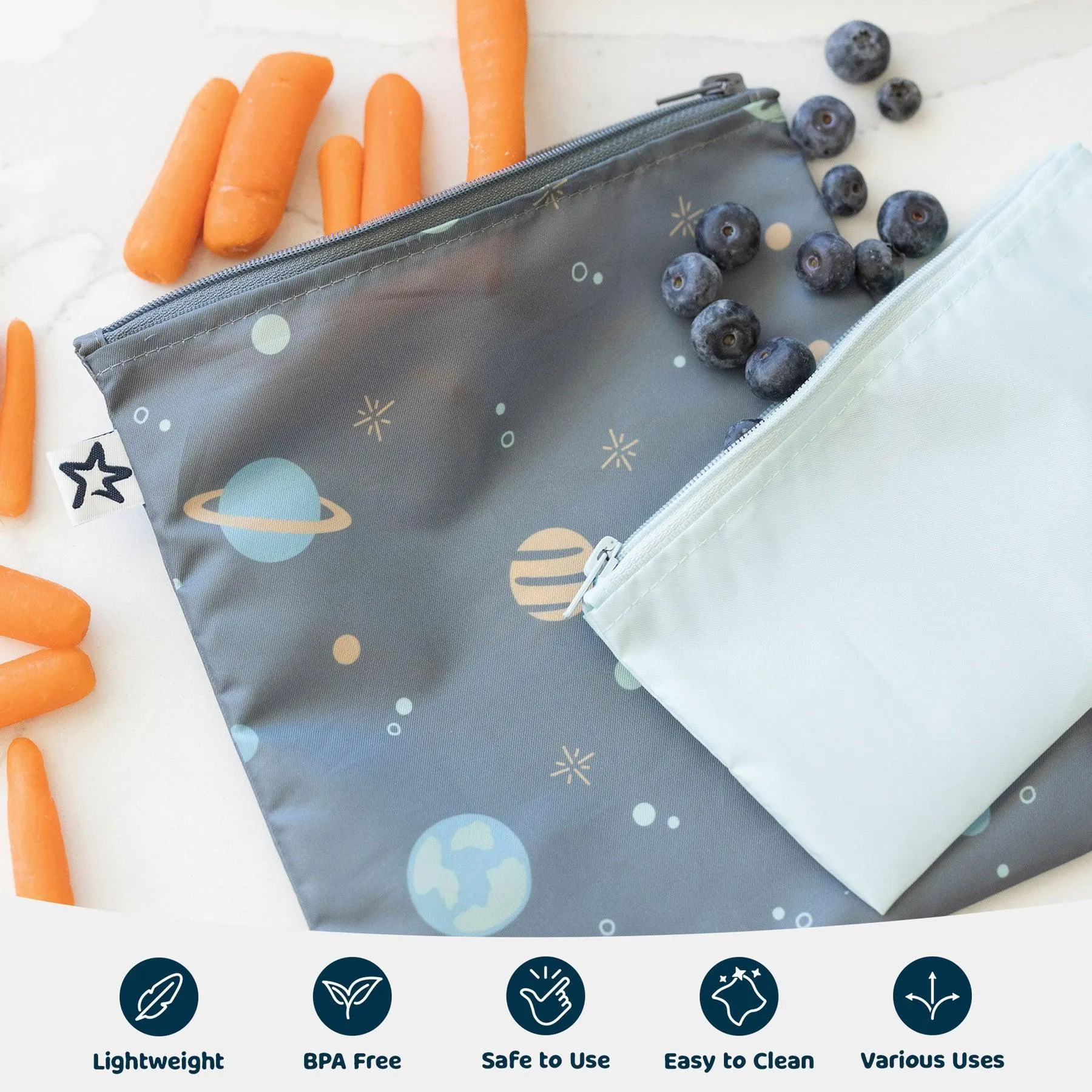 Tiny Twinkle Reusable Snack Bags 5 Pack