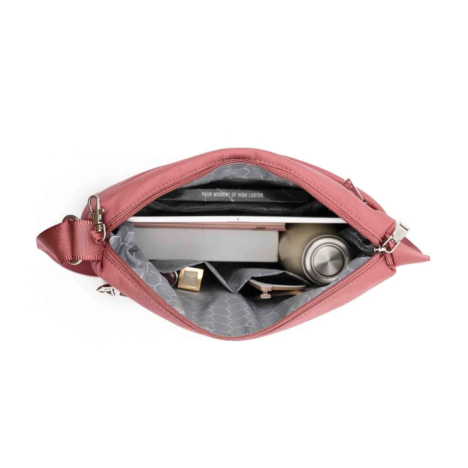 Tosca Anti-Theft Shoulder Bag Square Coral