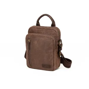 Tosca Waxed Canvas Crossover Bag Brown