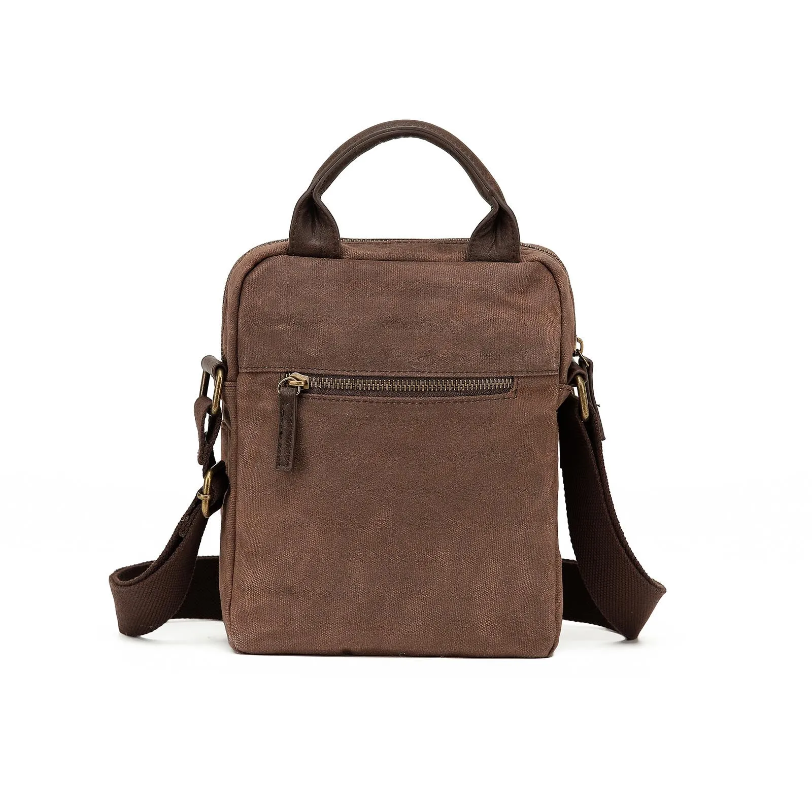 Tosca Waxed Canvas Crossover Bag Brown