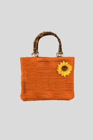 Tote Bag Mini Con Manico Bamboo - Arancio
