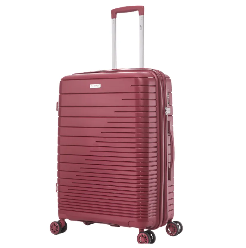 Travel Mate 65cm Hard Shell Zipper 8 Wheel Xbag Trolley Case TSA L-343 B - Red