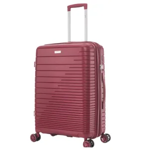 Travel Mate 65cm Hard Shell Zipper 8 Wheel Xbag Trolley Case TSA L-343 B - Red