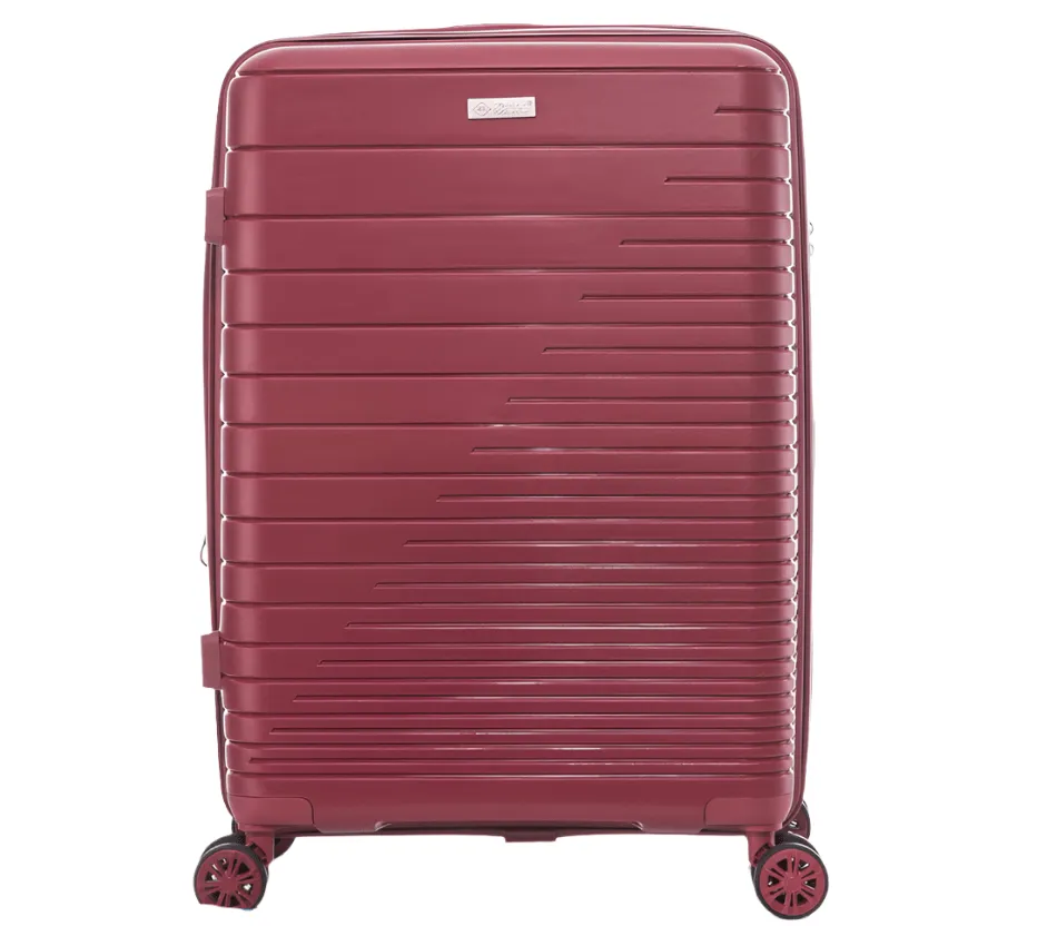 Travel Mate 65cm Hard Shell Zipper 8 Wheel Xbag Trolley Case TSA L-343 B - Red