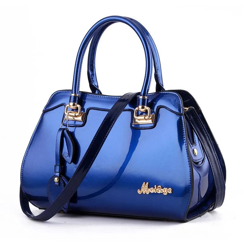 Trendy wild Patent leather bag Genuine Leather Woman bag European and American style handbag