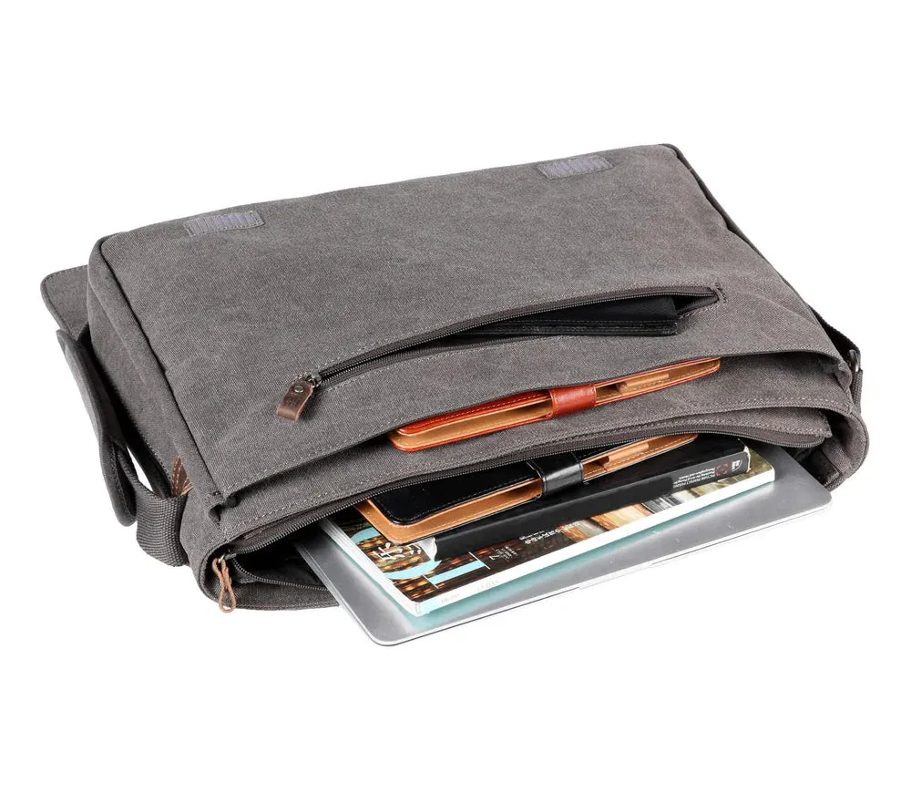 Troop London | Classic Front Flap Messenger Bag | Large