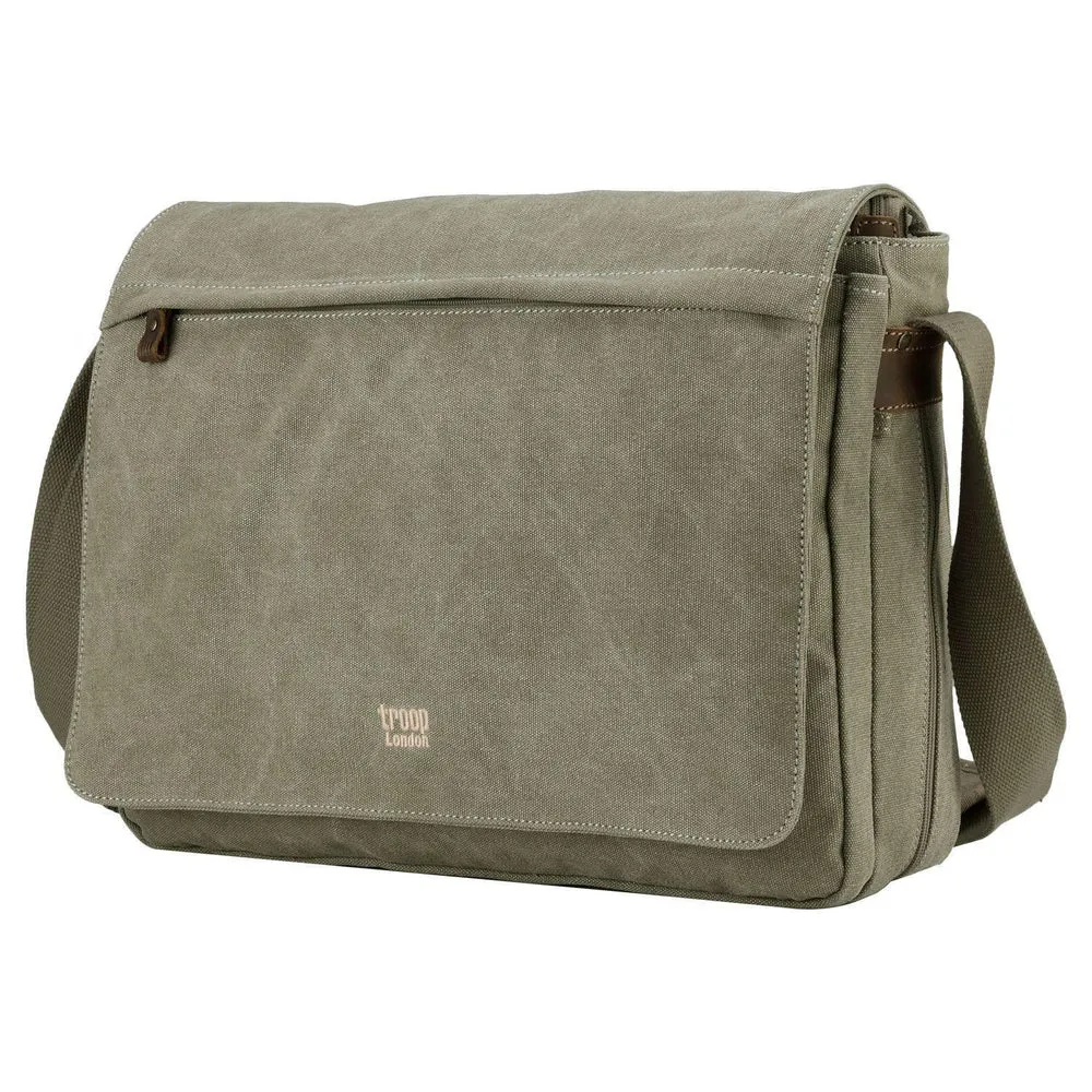 Troop London | Classic Front Flap Messenger Bag | Large