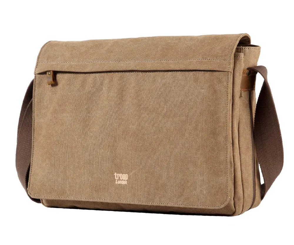Troop London | Classic Front Flap Messenger Bag | Large