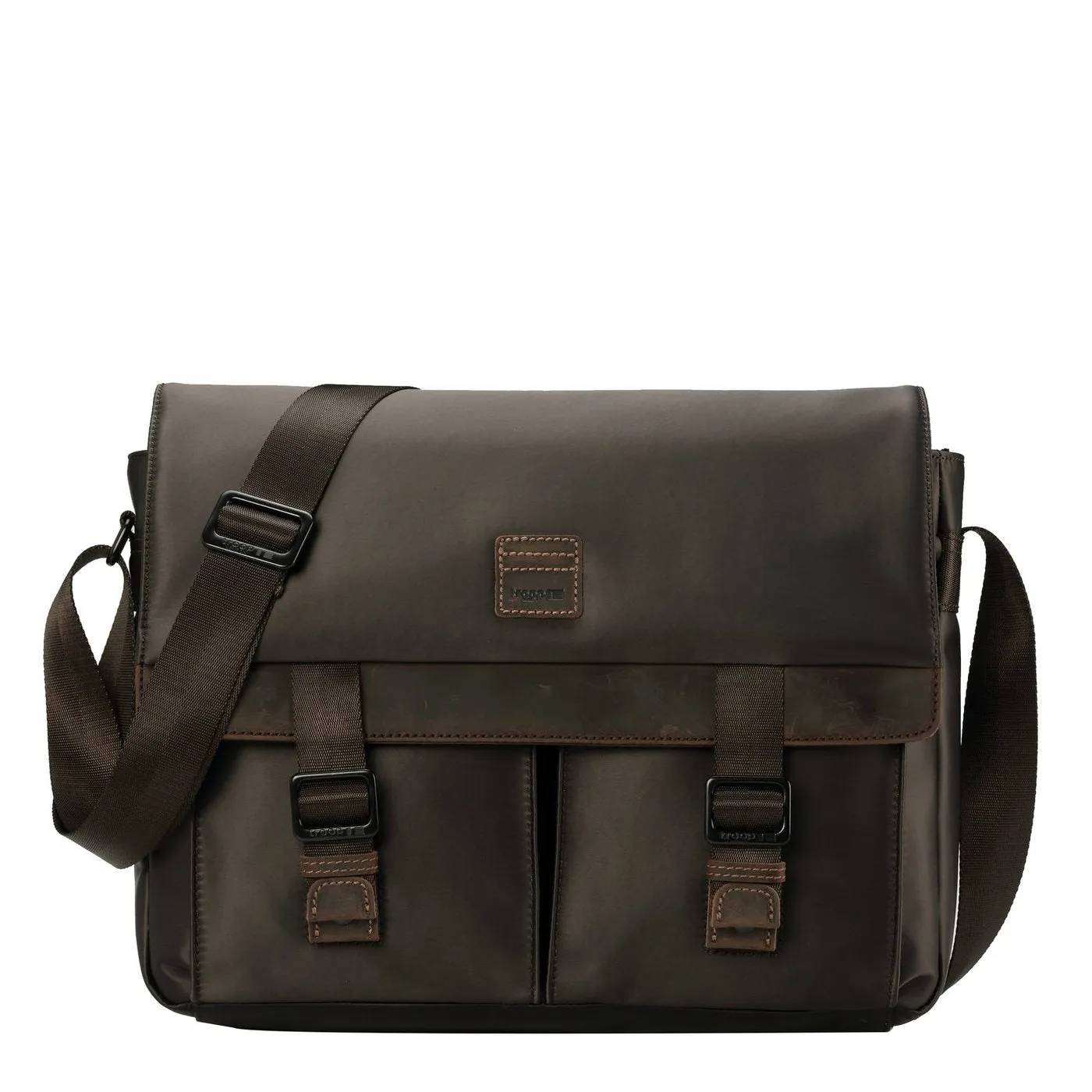 Troop Nylon Large Messenger Bag Brown