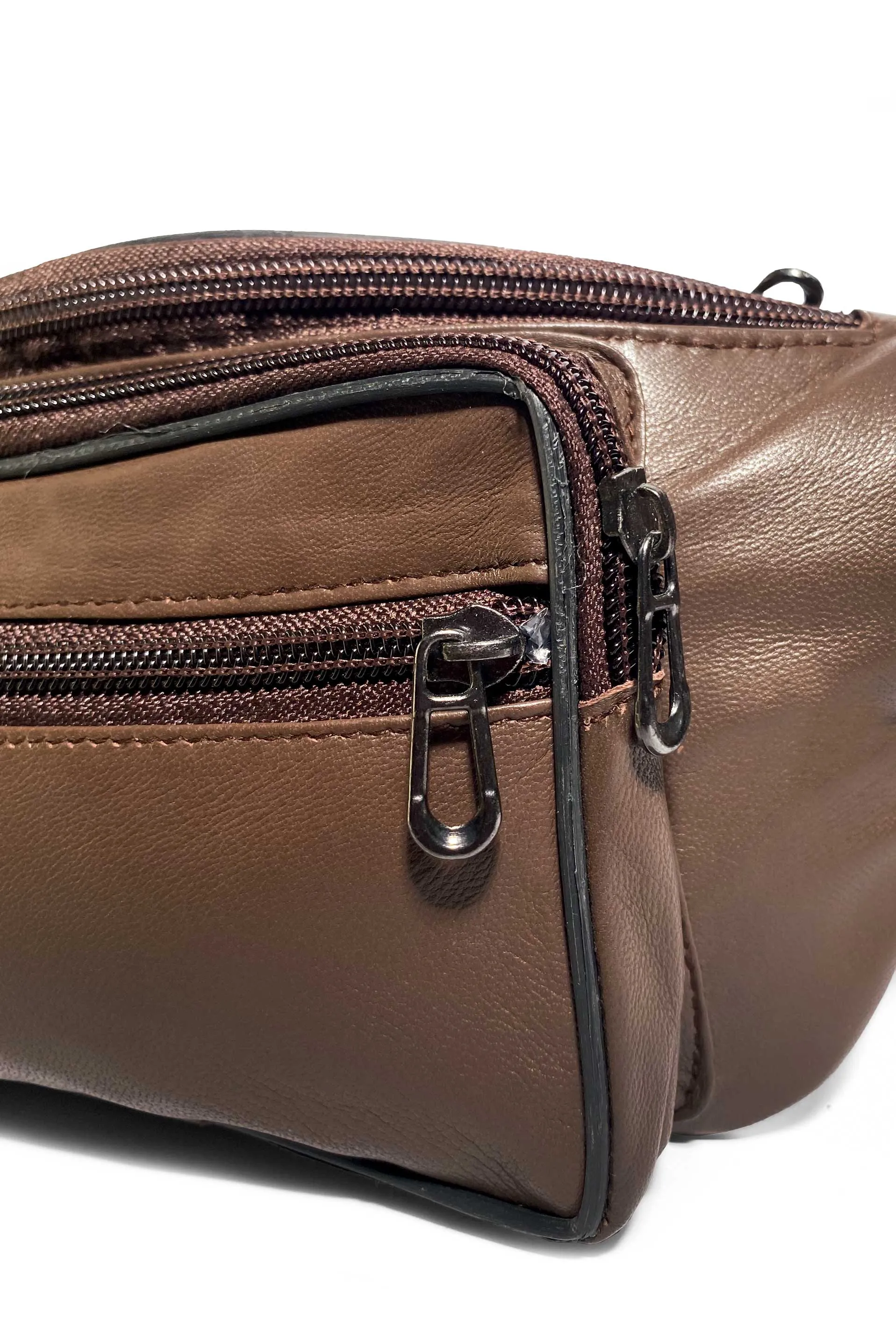 Unisex Leather Crossbody Fanny Pack
