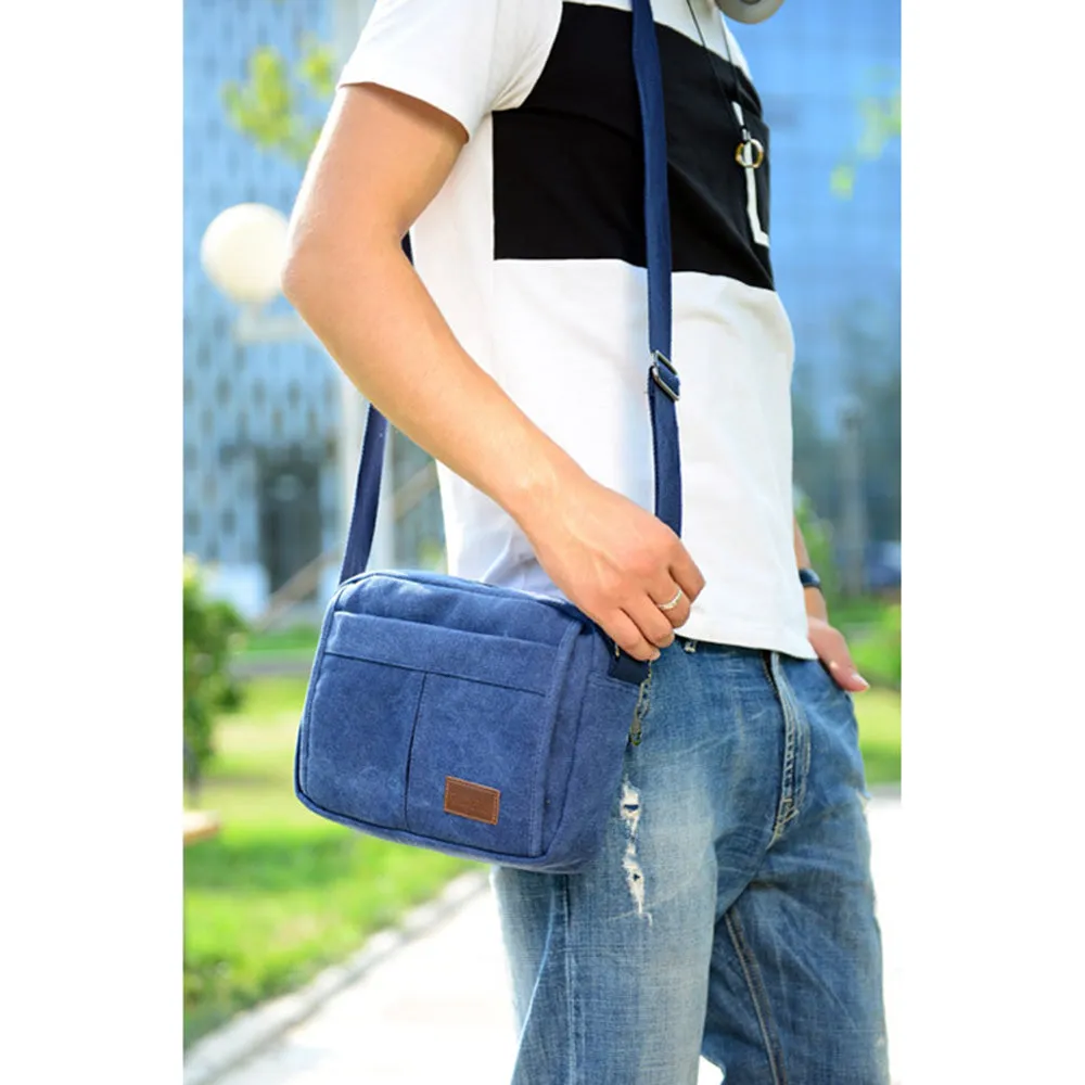 Unisex Multifunctional Crossbody Canvas Messenger Bag