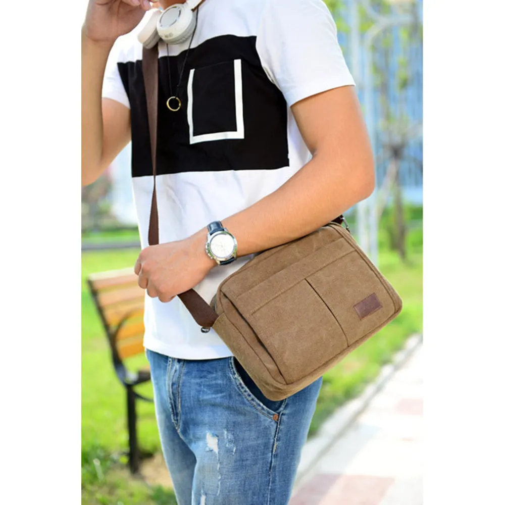 Unisex Multifunctional Crossbody Canvas Messenger Bag