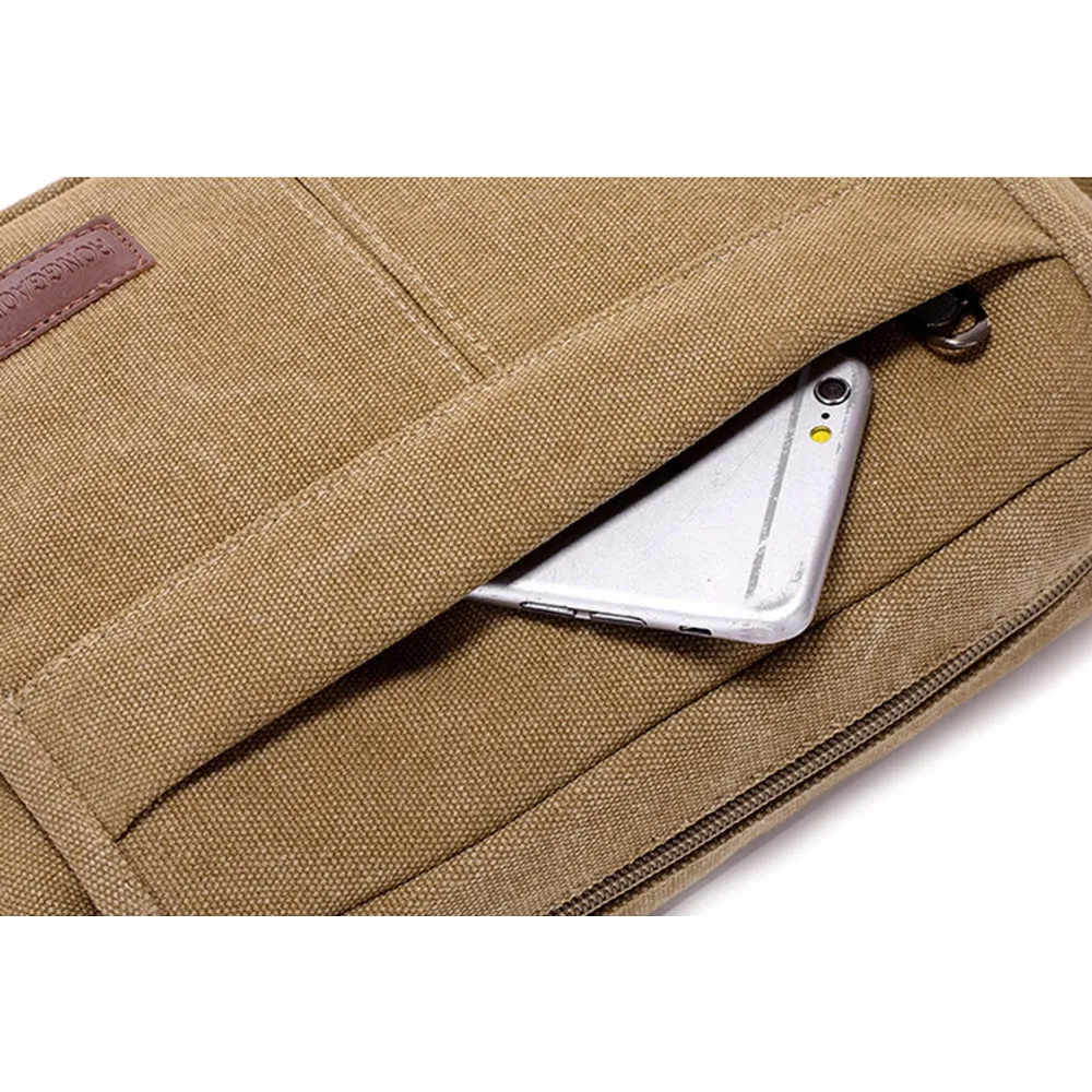 Unisex Multifunctional Crossbody Canvas Messenger Bag