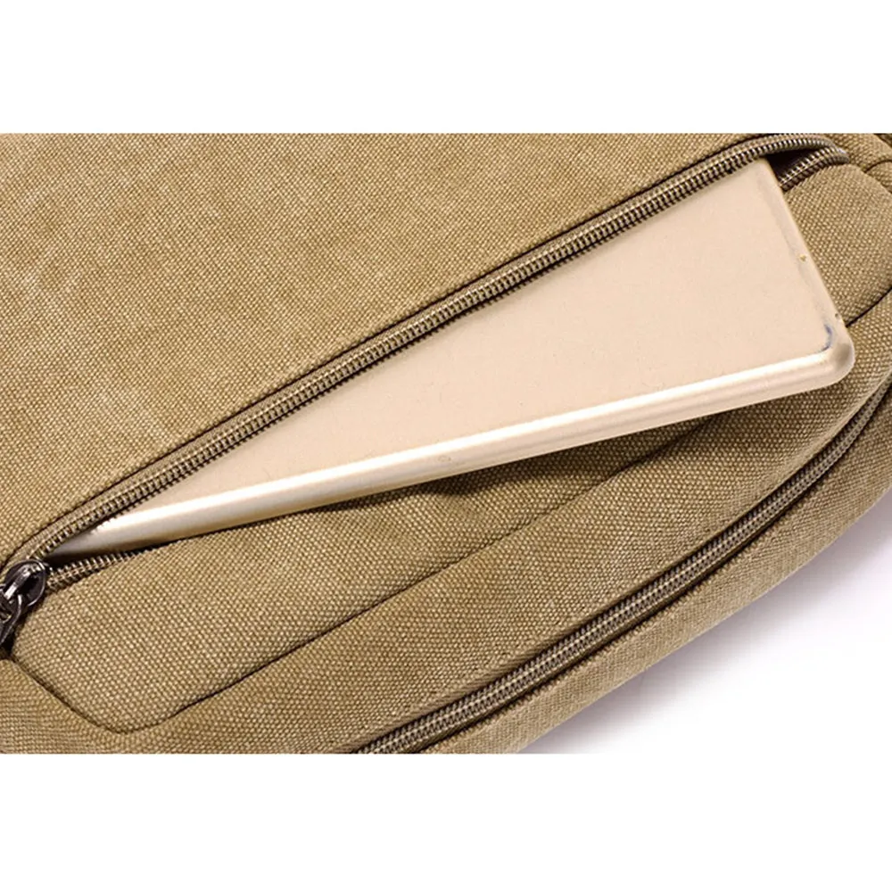 Unisex Multifunctional Crossbody Canvas Messenger Bag