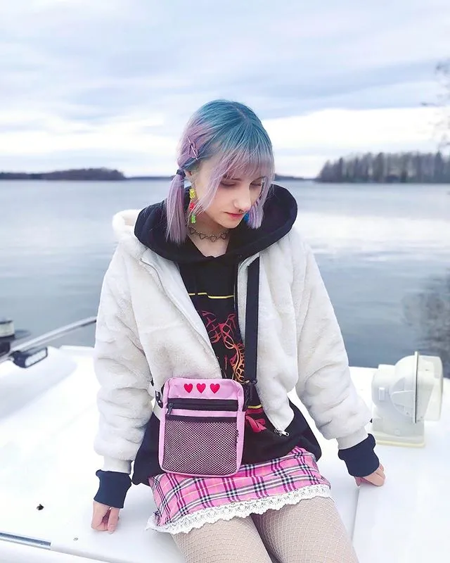 Unzzy  Heart Print Bag KF10090