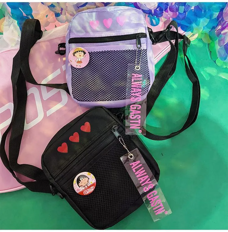 Unzzy  Heart Print Bag KF10090