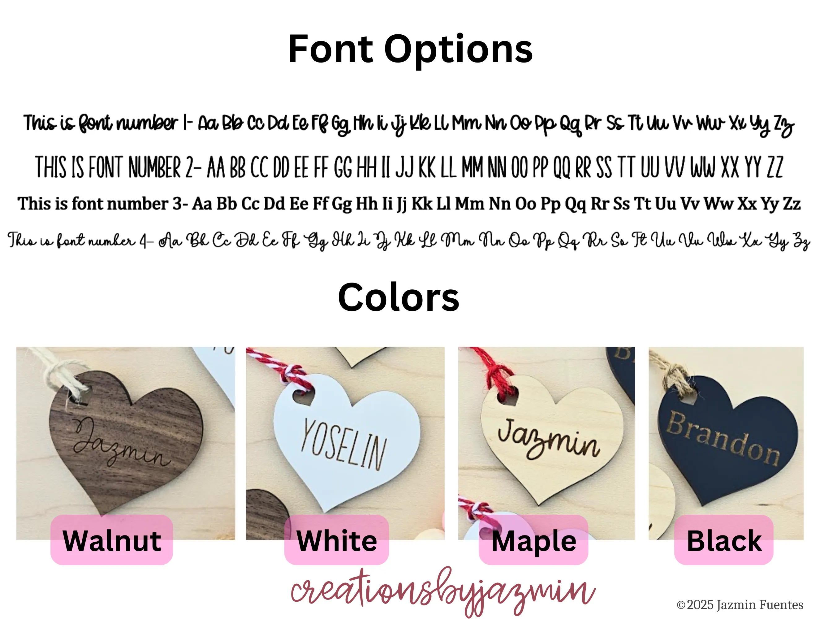 Valentine's Wood Mini Heart Name Tags, Treat Bag Labels