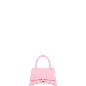VELORA - Crocodile Embossed Handbag Light Pink