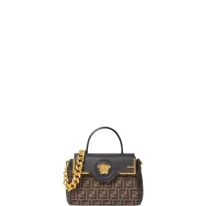 VELORA - La Medusa Top Handle Bag Brown/Black