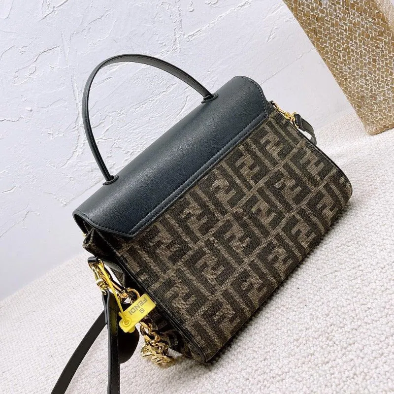VELORA - La Medusa Top Handle Bag Brown/Black
