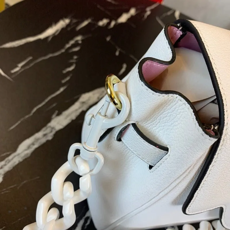VELORA - La Medusa Top Handle Bag Ultra White