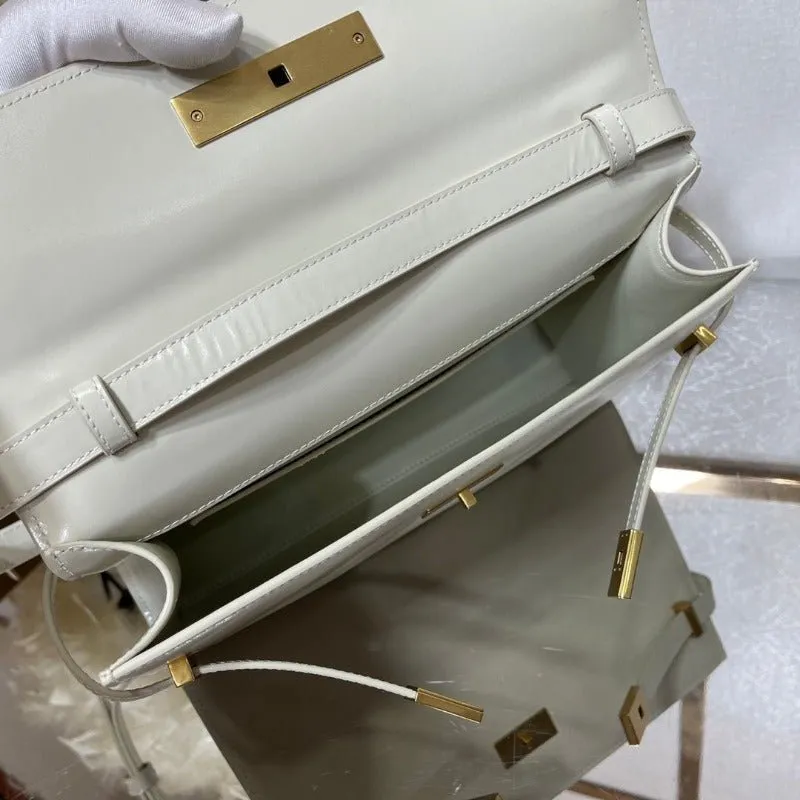 VELORA - MANHATTAN SHOULDER BAG IN BOX WHITE