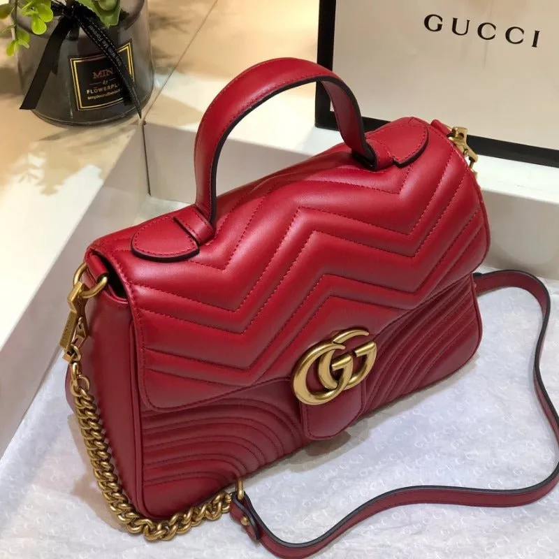 VELORA - Marmont Handle Bag Red