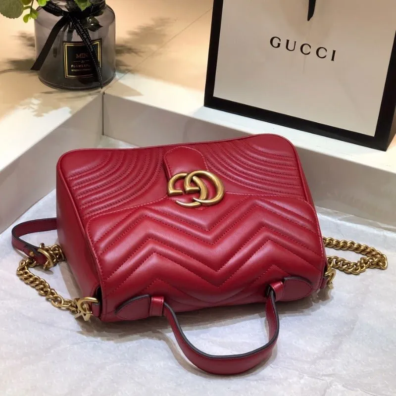 VELORA - Marmont Handle Bag Red