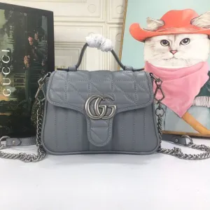 VELORA - Marmont Mini Top Handle Bag Grey